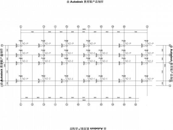 4层框架中学宿舍楼结构设计CAD施工图纸（6度抗震）(梁平法配筋图) - 3