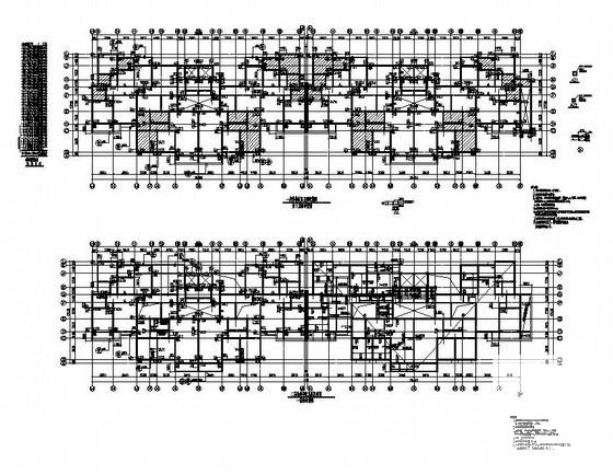 33层剪力墙住宅结构设计CAD图纸(2、5号楼)(梁配筋图) - 1