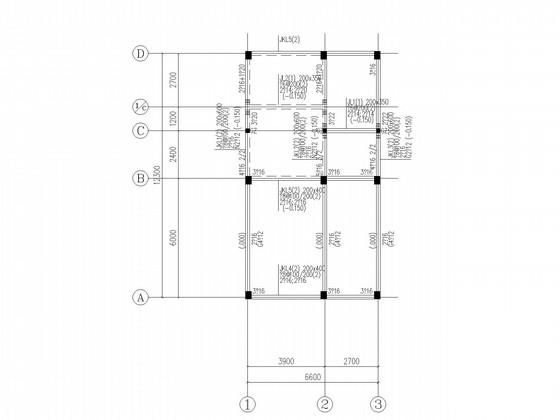 3层桩基础框架别墅结构CAD施工图纸(建施) - 2