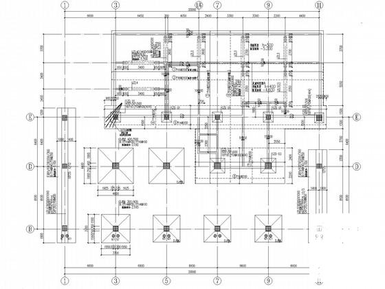 局部8层框架结构酒店办公楼结构CAD施工图纸（独立基础） - 2