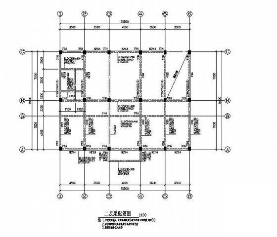 5层框架卫生院结构设计方案CAD图纸 - 1