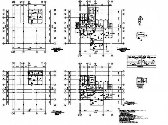 2层框架别墅建筑结构设计方案CAD施工图纸 - 2