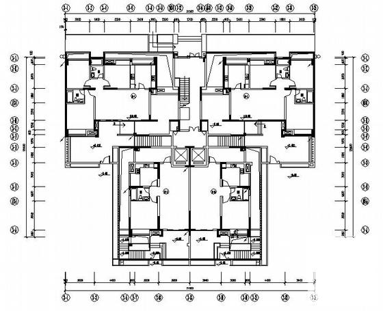 框架结构18层住宅楼小区电气CAD施工图纸(火灾自动报警系统) - 4