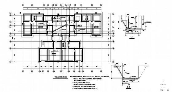 27层剪力墙商住楼结构设计CAD图纸(平面布置图) - 1