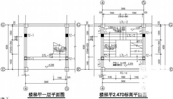 两层独立基础框架临时房住宅楼结构CAD施工图纸 - 4