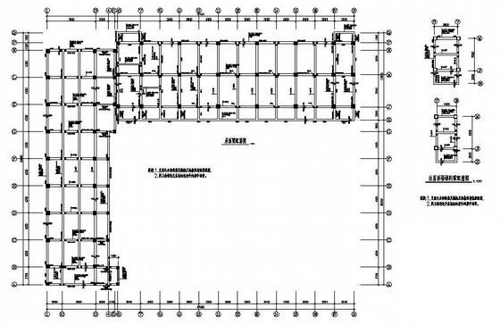 4层框架高中实验楼结构设计图纸(平面布置图) - 3