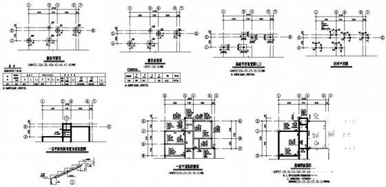 3层坡屋顶框架别墅建筑结构设计方案CAD施工图纸 - 4