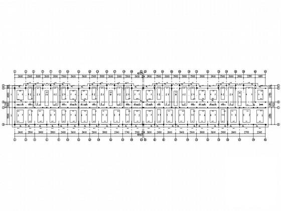 5层条形基础框架结构住宅楼结构CAD施工图纸（7度抗震）(平面布置图) - 4