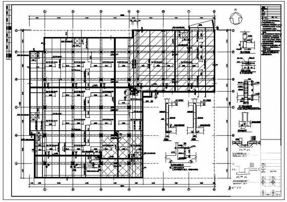 国内框架办公楼结构设计方案CAD图纸(基础平面图) - 2