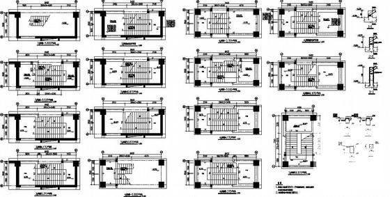 14层框剪高层办公楼结构设计CAD施工图纸(预应力混凝土管桩) - 4