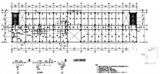 5层（局部6层）办公楼结构设计方案CAD图纸 - 2