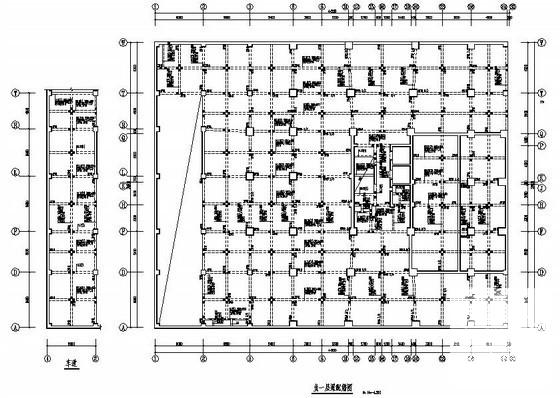 26层框支剪力墙商住楼结构设计图纸(平面布置图) - 3