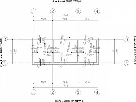 条形基础单层砖混配电室结构CAD施工图纸(建施) - 4