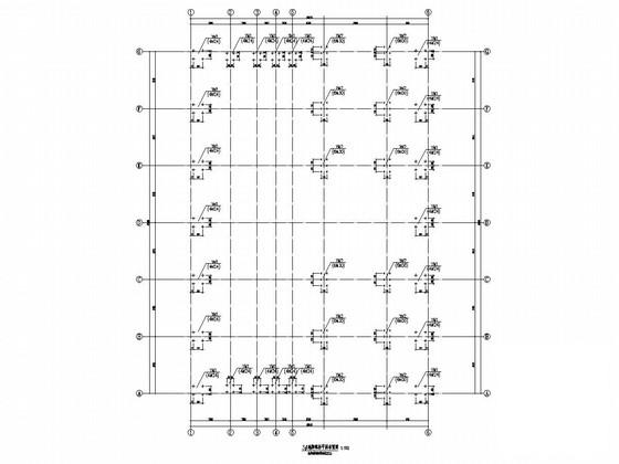 单层钢结构置景棚结构CAD施工图纸（8度抗震） - 2