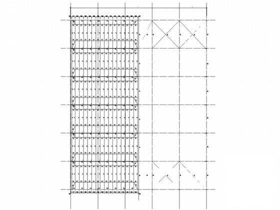 单层钢结构置景棚结构CAD施工图纸（8度抗震） - 4