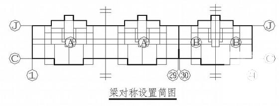 11层框剪住宅楼结构CAD施工图纸（F座）(平面布置图) - 3