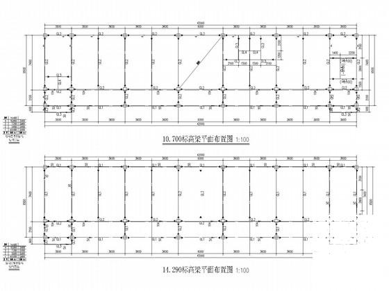 4层独立基础钢框架综合楼结构CAD施工图纸（8度抗震） - 1