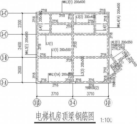 20层剪力墙住宅楼结构CAD施工图纸(梁钢筋图) - 3