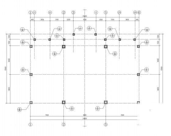 两层独立基础钢框架临时建筑结构CAD施工图纸（7度抗震） - 4