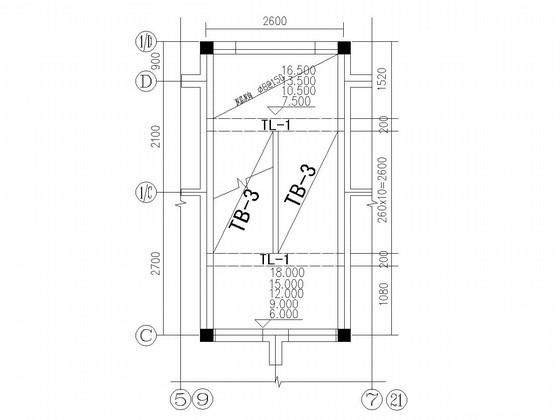 6层桩基础砌体结构住宅楼结构CAD施工图纸（7度抗震） - 4