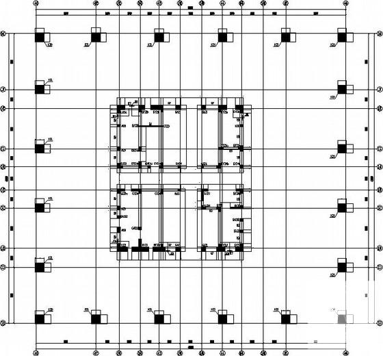 49层框架剪力墙结构国际商贸中心结构CAD施工图纸(梁配筋图) - 1