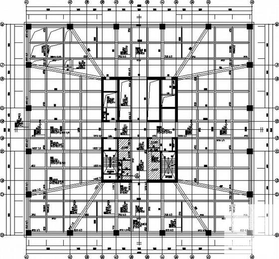 49层框架剪力墙结构国际商贸中心结构CAD施工图纸(梁配筋图) - 4