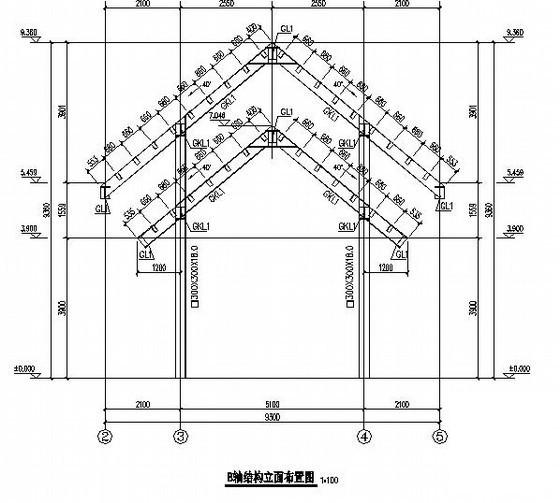 ]独立基础钢框架婚礼堂结构CAD施工图纸（8度抗震） - 3