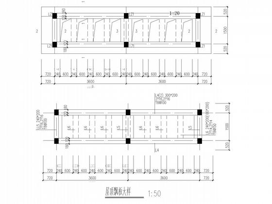6层带闷顶住宅楼框架结构CAD施工图纸 - 4