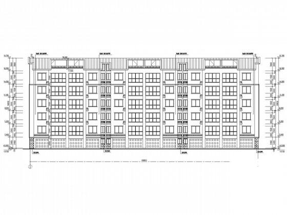 6层住宅楼框架结构CAD施工图纸(建施) - 1