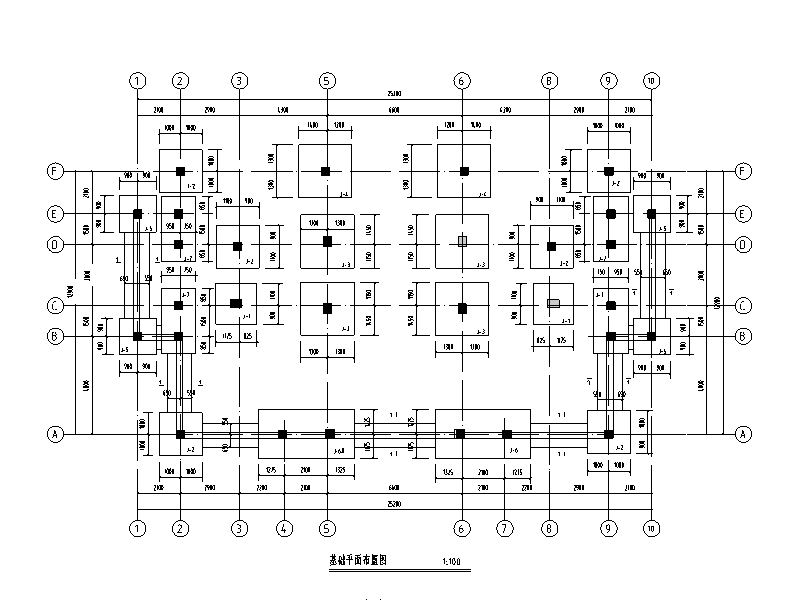 3层框架结构别墅结构CAD施工图纸 - 1