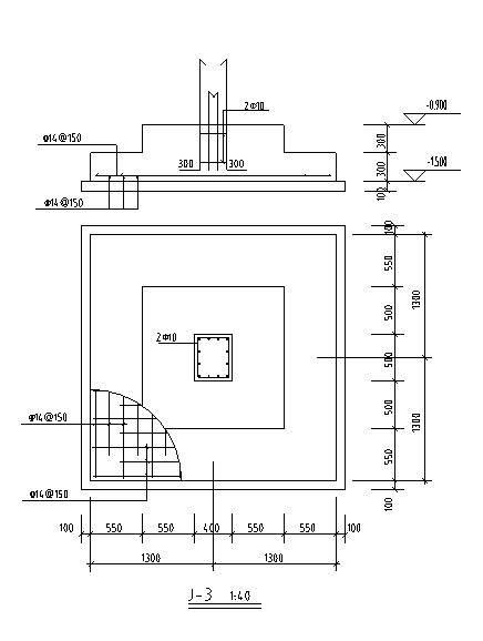 3层框架结构别墅结构CAD施工图纸 - 5