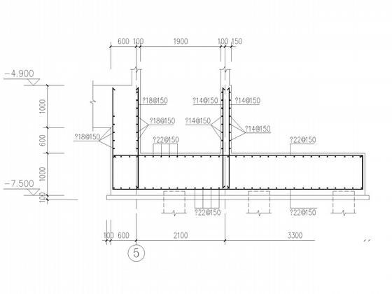 19层框架-剪力墙商住楼结构CAD施工图纸 - 5