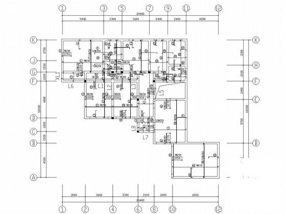 2层砌体结构独立基础住宅楼结构CAD施工图纸（建施）(平面布置图) - 1