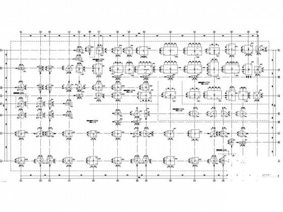 4层框架商业楼结构CAD施工图纸(平面布置图) - 2