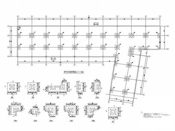 630个车位框架结构地下车库结构图纸（建筑施工CAD图纸） - 5