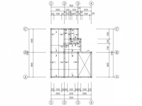 5层条形基础砌体结构住宅楼结构CAD施工图纸（6度抗震） - 2