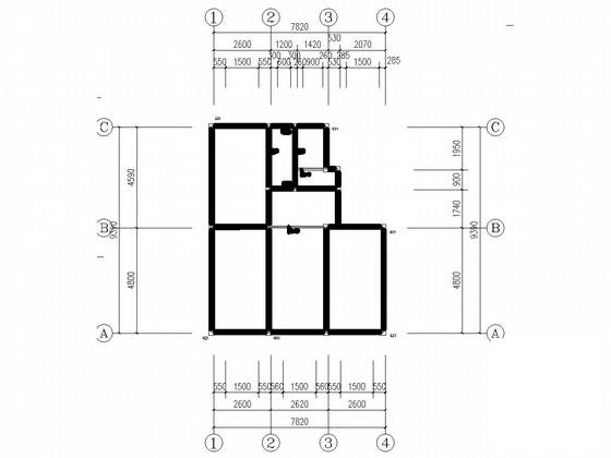 5层条形基础砌体结构住宅楼结构CAD施工图纸（6度抗震） - 4