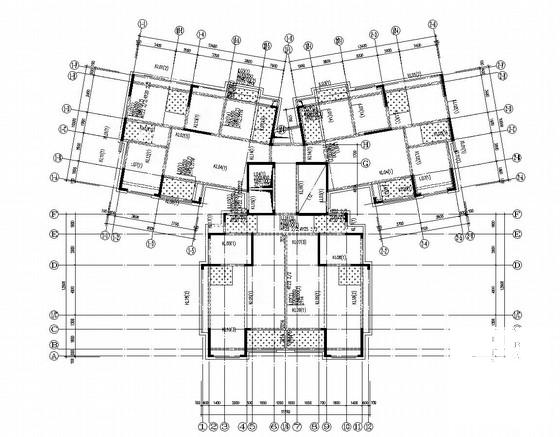 15层剪力墙结构高层住宅楼结构CAD施工图纸 - 1
