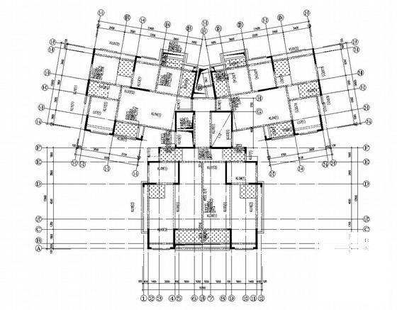 15层剪力墙结构高层住宅楼结构CAD施工图纸 - 2
