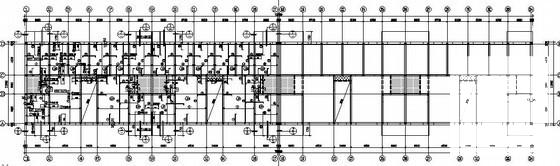 6层筏形基础砖混住宅楼结构CAD施工图纸（7度抗震） - 2