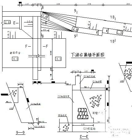 水闸拆除重建CAD施工图纸（水闸平面布置图） - 4