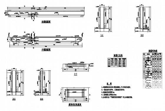 河道枢纽工程节制闸设计CAD施工图纸（21页）(板配筋图) - 1