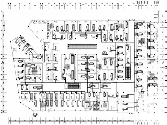 4层商业综合楼空调通风系统设计CAD施工图纸（风冷模块机组） - 1