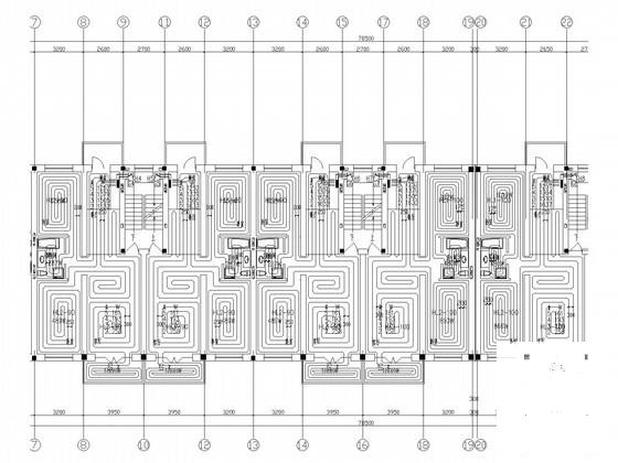 上6层住宅楼地暖系统设计CAD施工图纸 - 1