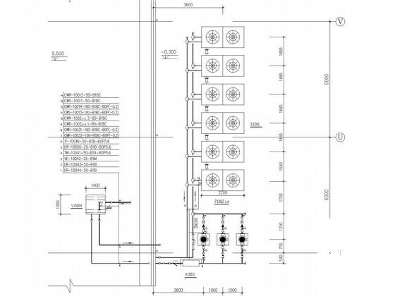 单层综合制剂楼净化空调系统设计CAD施工图纸()(压缩式冷水机组) - 3