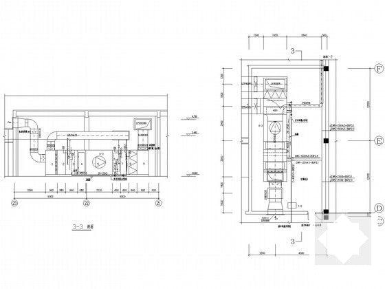 单层综合制剂楼净化空调系统设计CAD施工图纸()(压缩式冷水机组) - 4