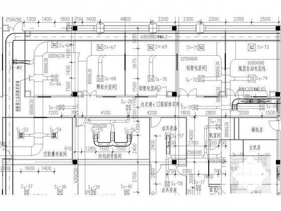 单层综合制剂楼净化空调系统设计CAD施工图纸()(压缩式冷水机组) - 5