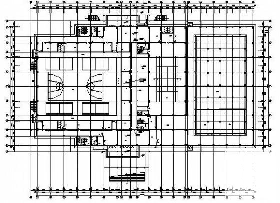 医学院3层体育馆暖通空调CAD施工图纸(新风换气机) - 4