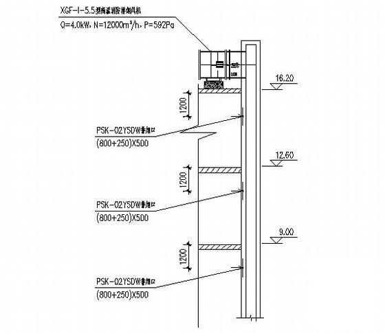 4层火车站招待所暖通设计CAD施工图纸 - 2