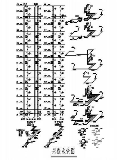 34层住宅楼采暖通风设计CAD施工图纸 - 3